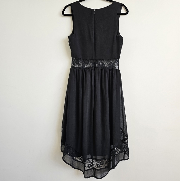 Topshop Black Dress with Lace Accent, US 6 - Picture 2 of 6